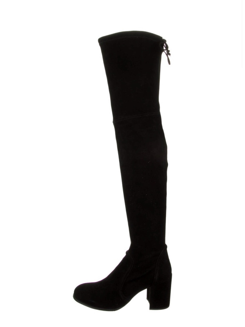 Stuart Weitzman Black Over-the-Knee Block Heel Boots